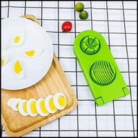 Mlti-Segment 2 in 1 Egg Cutter/Slicer with Stainless Steel Blade (Multi Color) Pack of 1 